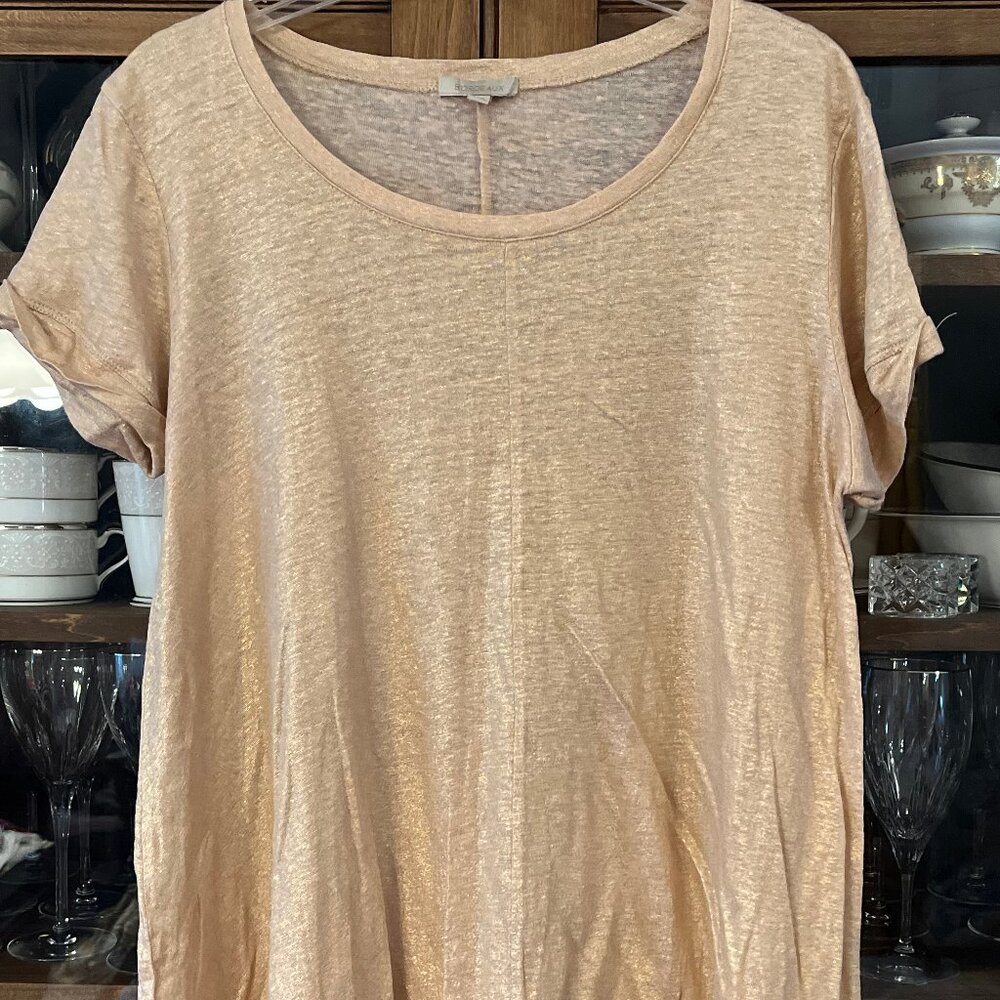 Boudeaux By Anthropology Linen Lightweight Top Size Small S Yellow